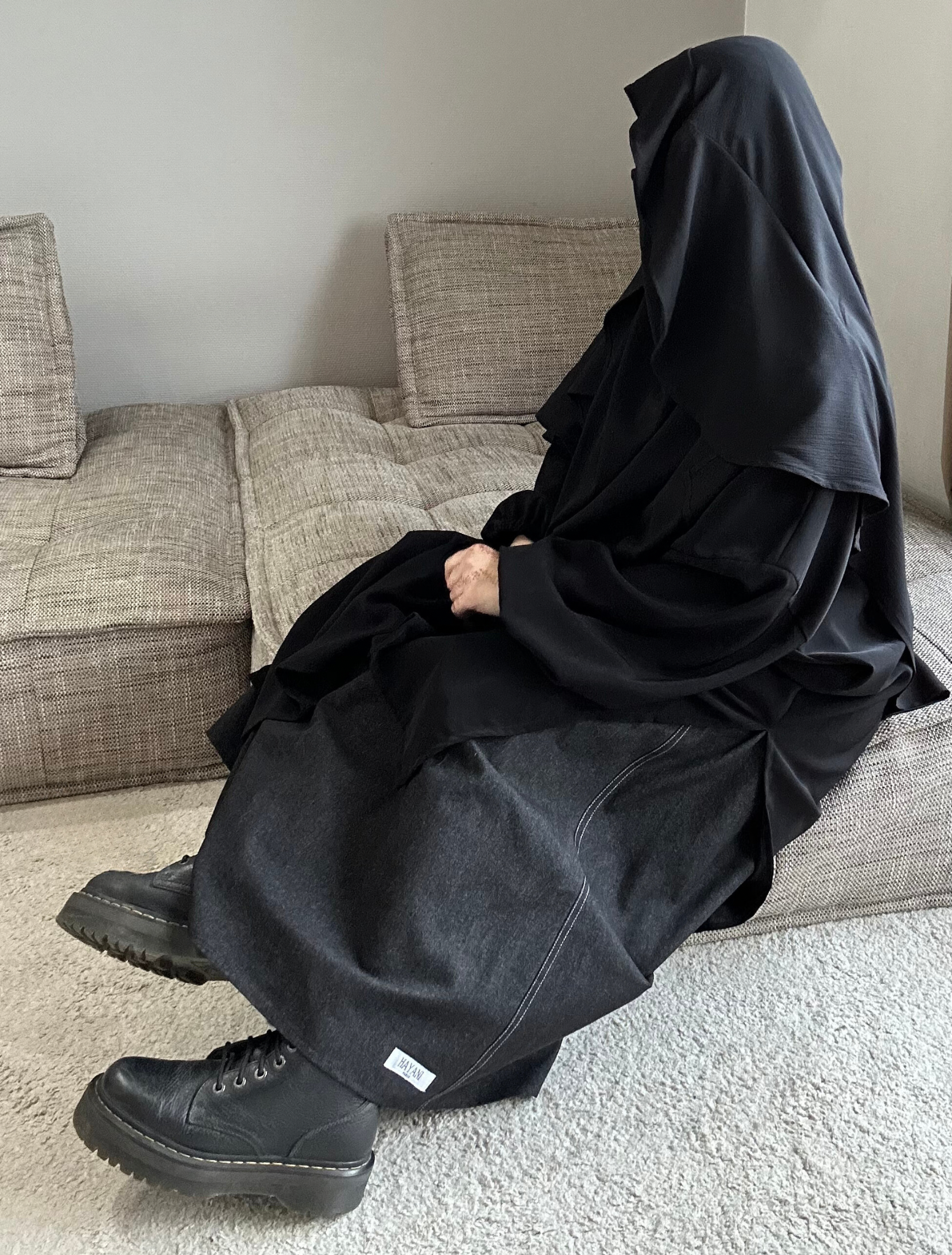 Jean skirt - black comfy 