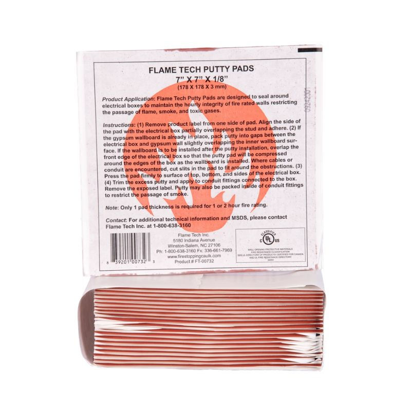 Auralex Flame Tech Putty Pads – Fire-Rated Acoustical Outlet Seal | Quality Home Technologies