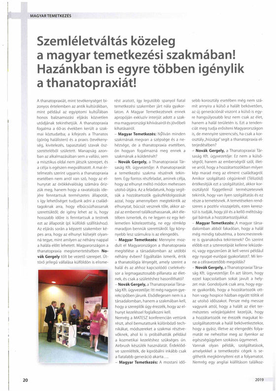 Interjú a Magyar Temetkezésben