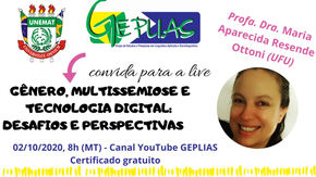 Palestra - Gênero, multissemiose e tecnologia digital: desafios e perspectivas