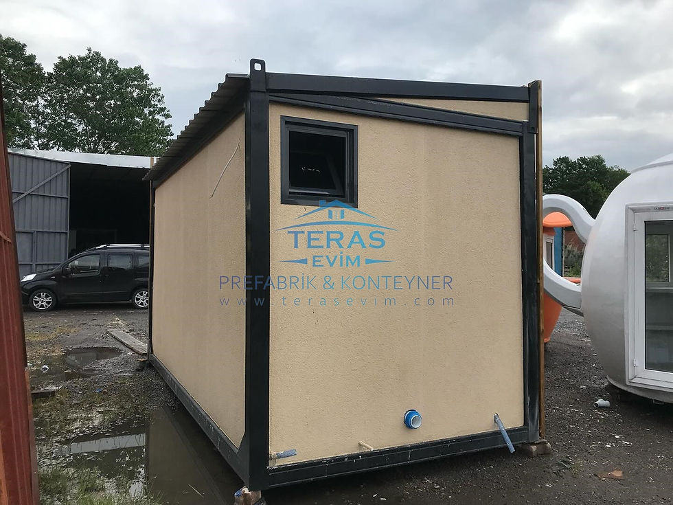 Küçük resim: 300 x 500 AHŞAP PERGOLE TEK ODA WC-DUŞ-MUTFAK KONTEYNER
