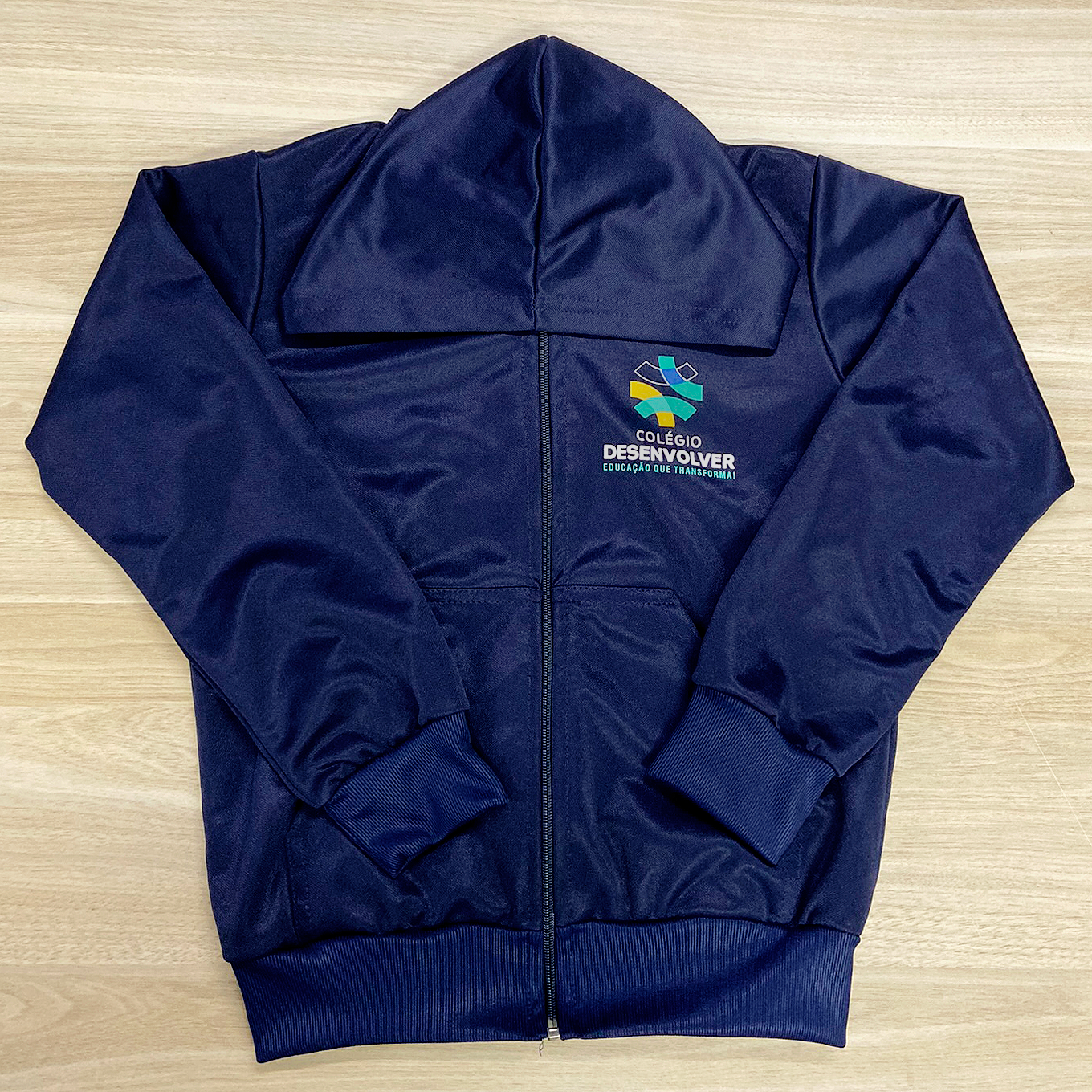 Casaco P.A (malha colegial) com Zíper