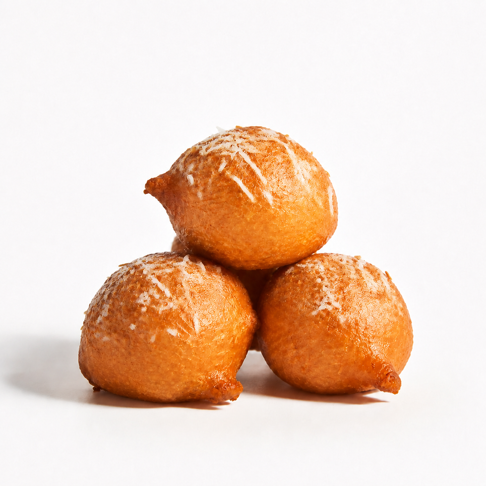Savory beignet menu in Woodstock: golden fried fritters.