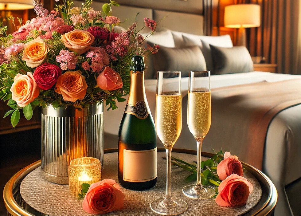 AI Image of a standard romance package. A separate option along with your vacation rental.
