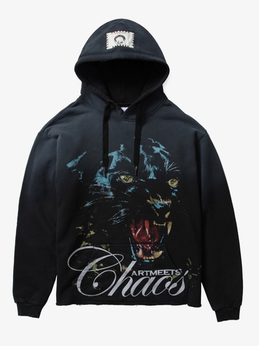 【TSY × HOTEL】BLACK PANTHER SWEAT / GRAY Art Meets Chaos 22 PANTHER HOODIE | The Clozet Space