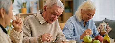 image of seniors eating