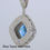 Thumbnail: Sterling Silver, Cushion-cut Chrystal Quartz Pendant