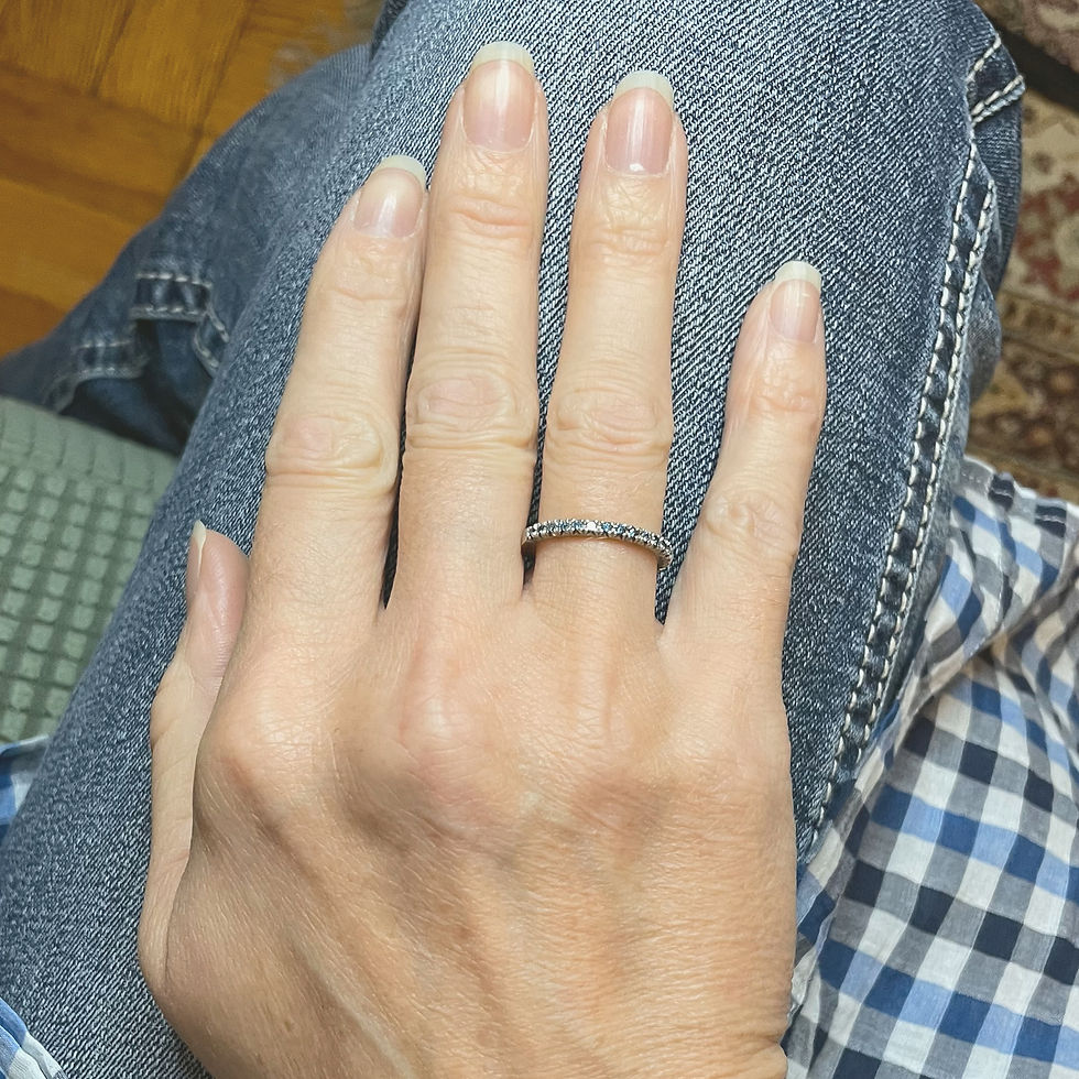 Born with Love® Diamond Ring | 14K White Gold with Blue Diamonds