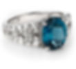Oval London Blue Topaz Secret Garden Flower Ring by Shana Farr Designs