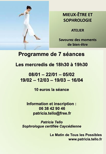 Atelier mieux -être et Sophrologie