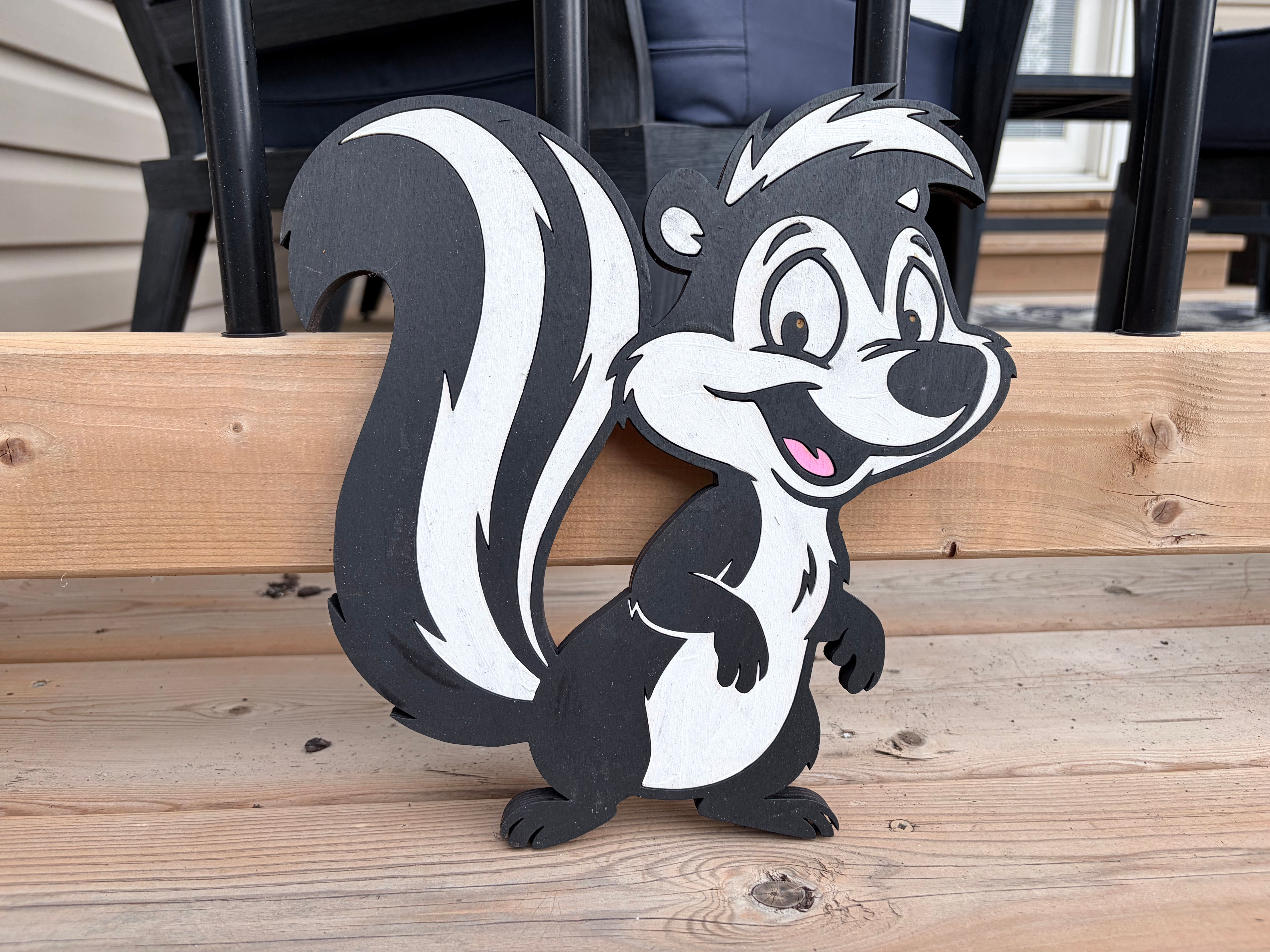 Handmade Wooden Skunk Wall Decor