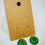 Thumbnail: DOT Polymer Clay Disc and Charm Hoop Earrings -Green