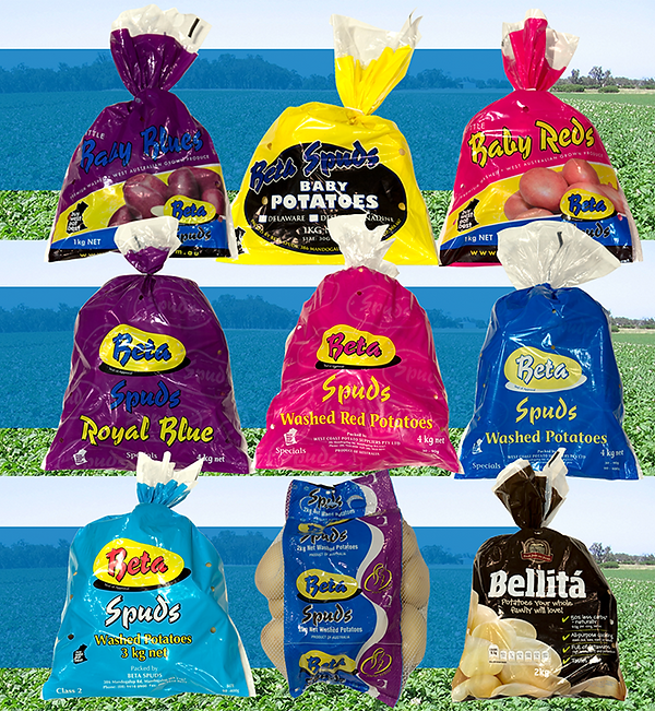 Group packaging for Beta Spuds potatoes