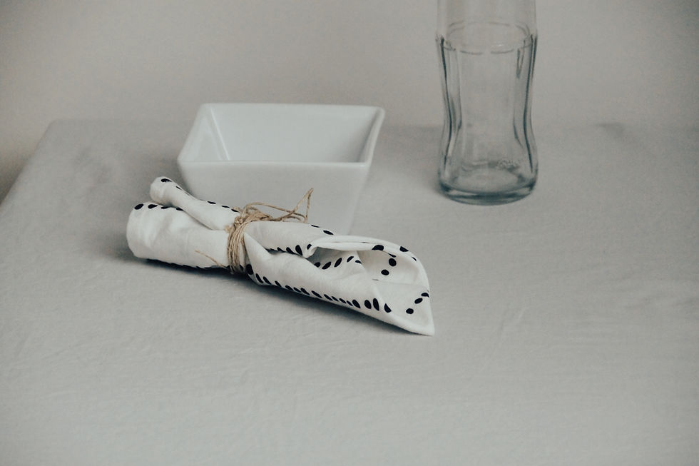 Thumbnail: GLACIER TABLECLOTH + LIV PRINT NAPKINS