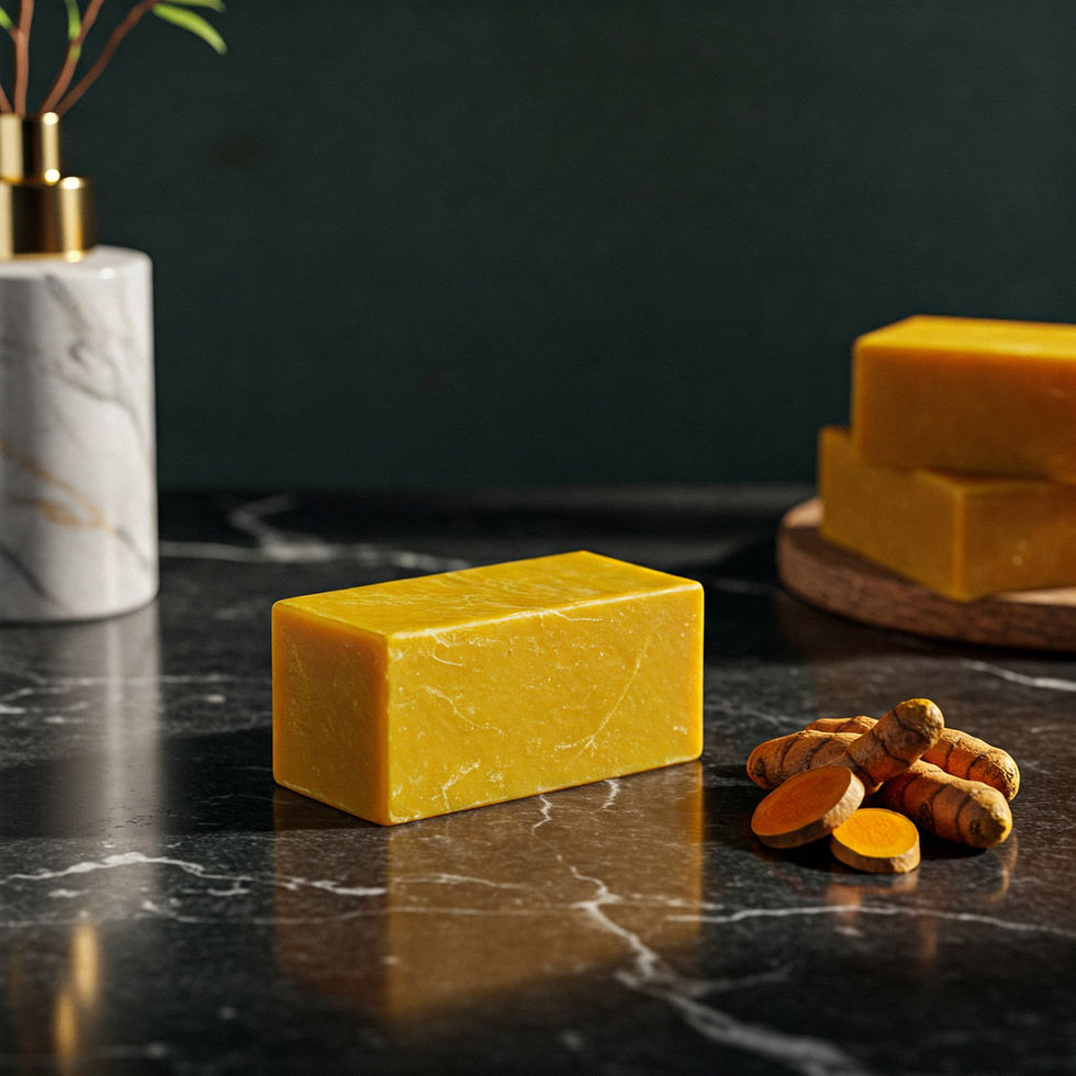 Pomoo Cosmetics Kasthuri Manjal Herbal Soap – Natural Wild Turmeric soap bar for glowing, blemish-free skin, ideal for sensit