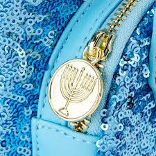 Thumbnail: Loungefly Disney Mickey Mouse Hanukkah Sequin Glow Mini Backpack