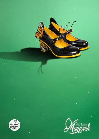 Thumbnail: Poster Monarch - Hot Chocolate Design Mid Heel Shoes