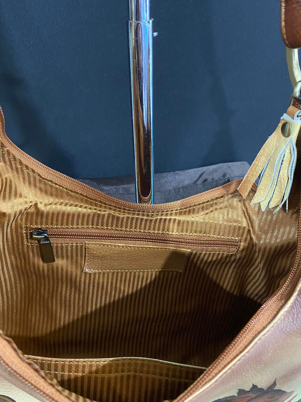 Thumbnail: Horse - Hand Painted Leather Handbag