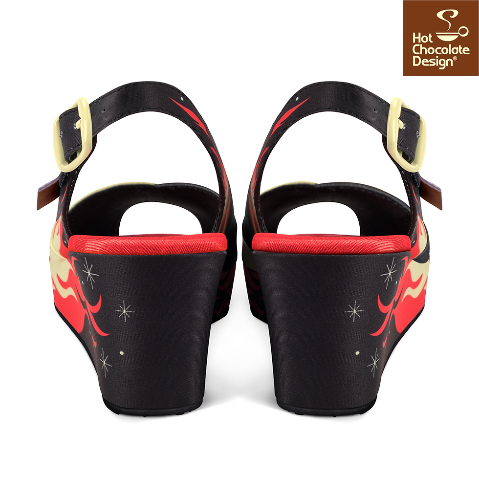 Thumbnail: Shes on Fire - Hot Chocolate Design Chocolatica Sandal Shoes heel view