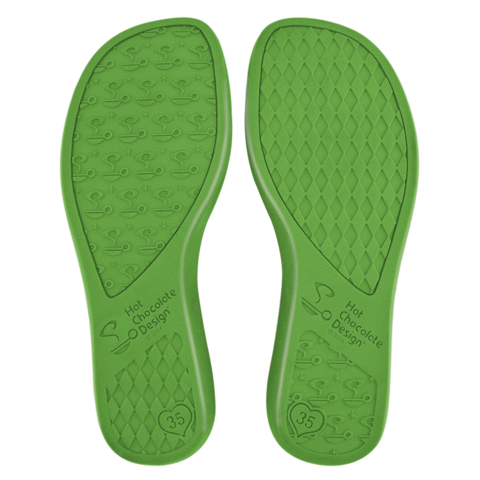Thumbnail: Green Soles Bon Voyage - Hot Chocolate Design Mary Jane Flat Shoes