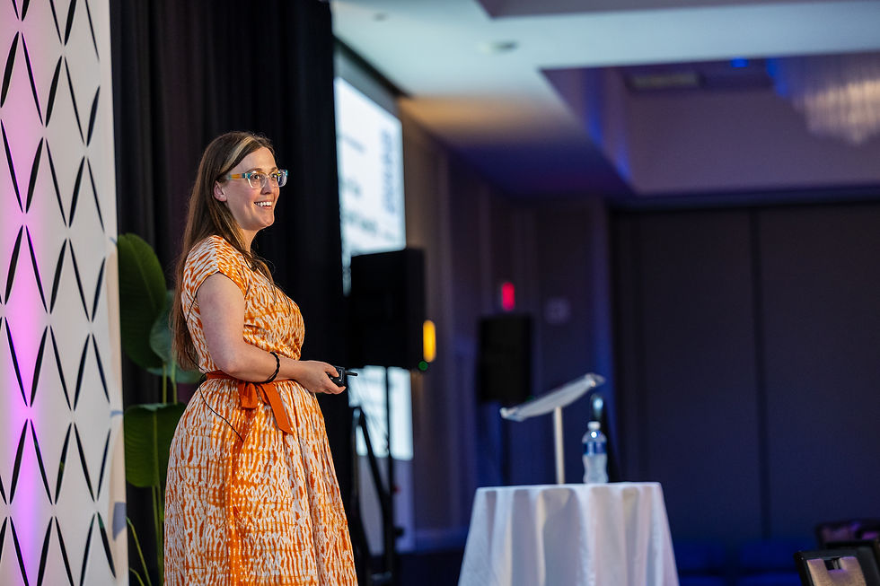 Emily Mabie of Zapier on stage at CultureCon 2026 in Madison, WI
