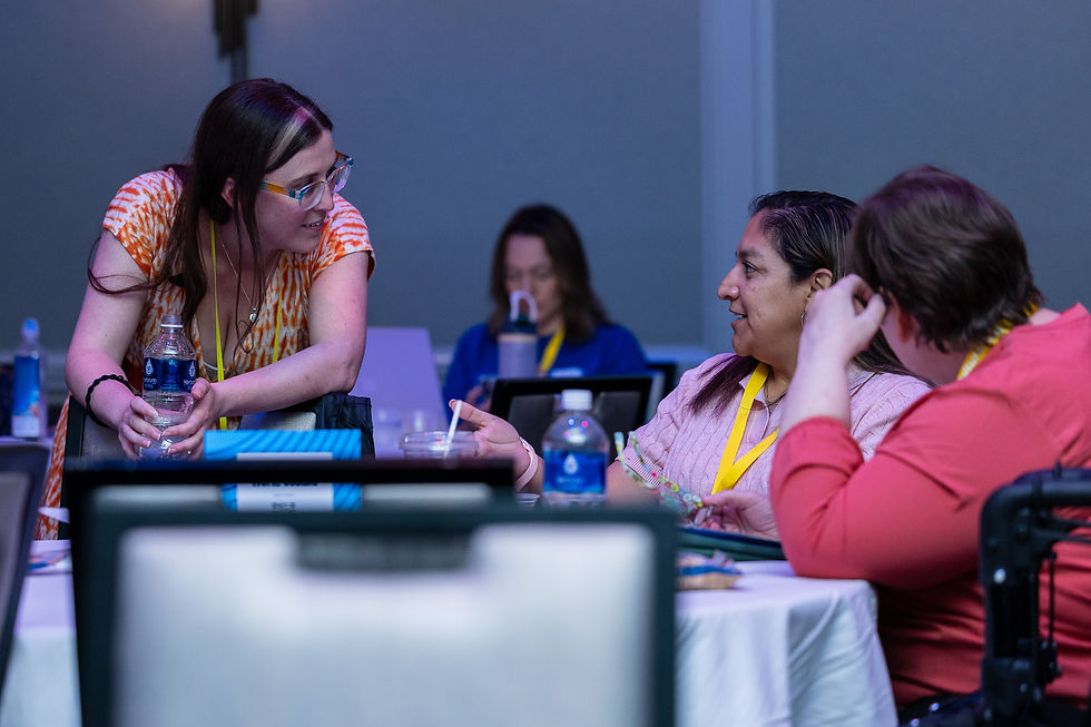 Emily Mabie of Zapier talking with attendees during her breakout session at CultureCon 2026 in Madison, WI