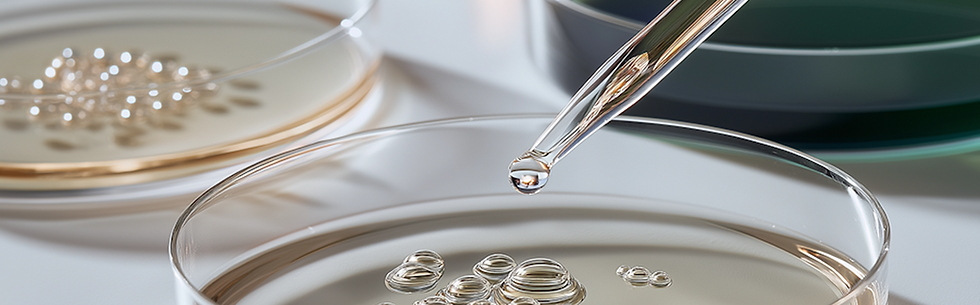 Pipette adding droplets to petri dish