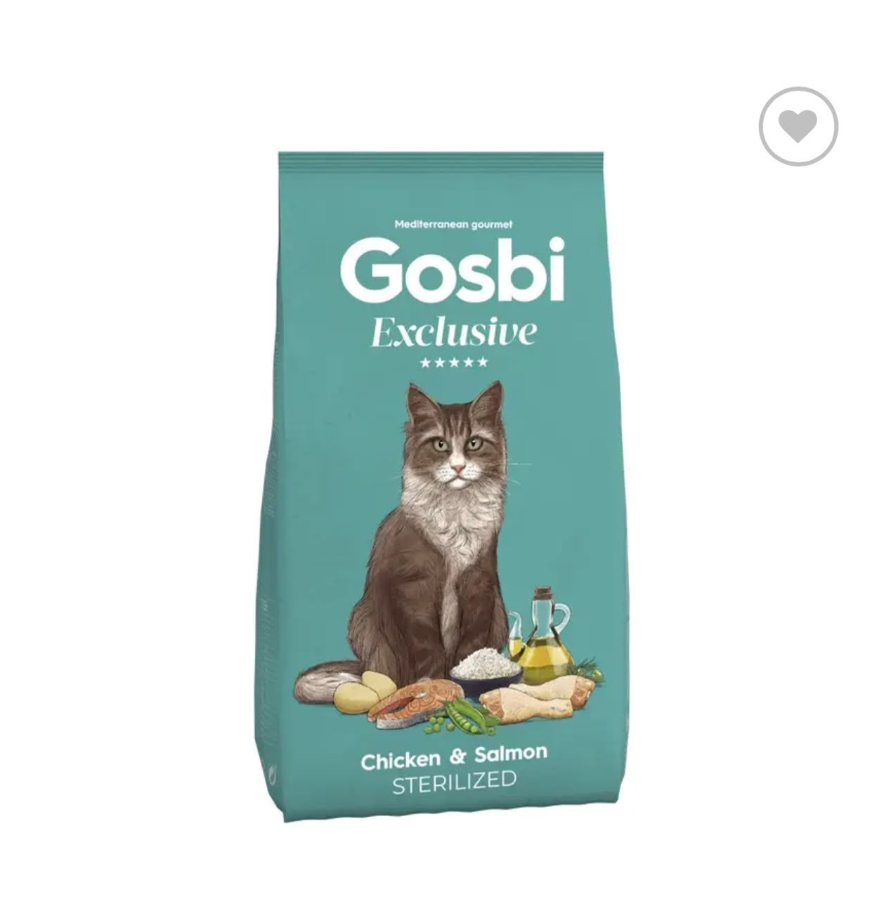 Gosbi Croquettes Exclusive Poulet et Saumon Pour Chat Stérilisé