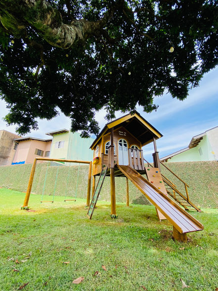 Casinha de Madeira Infantil, Playground de madeira