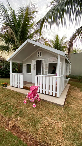 Casinha de Madeira Infantil, Playground de madeira