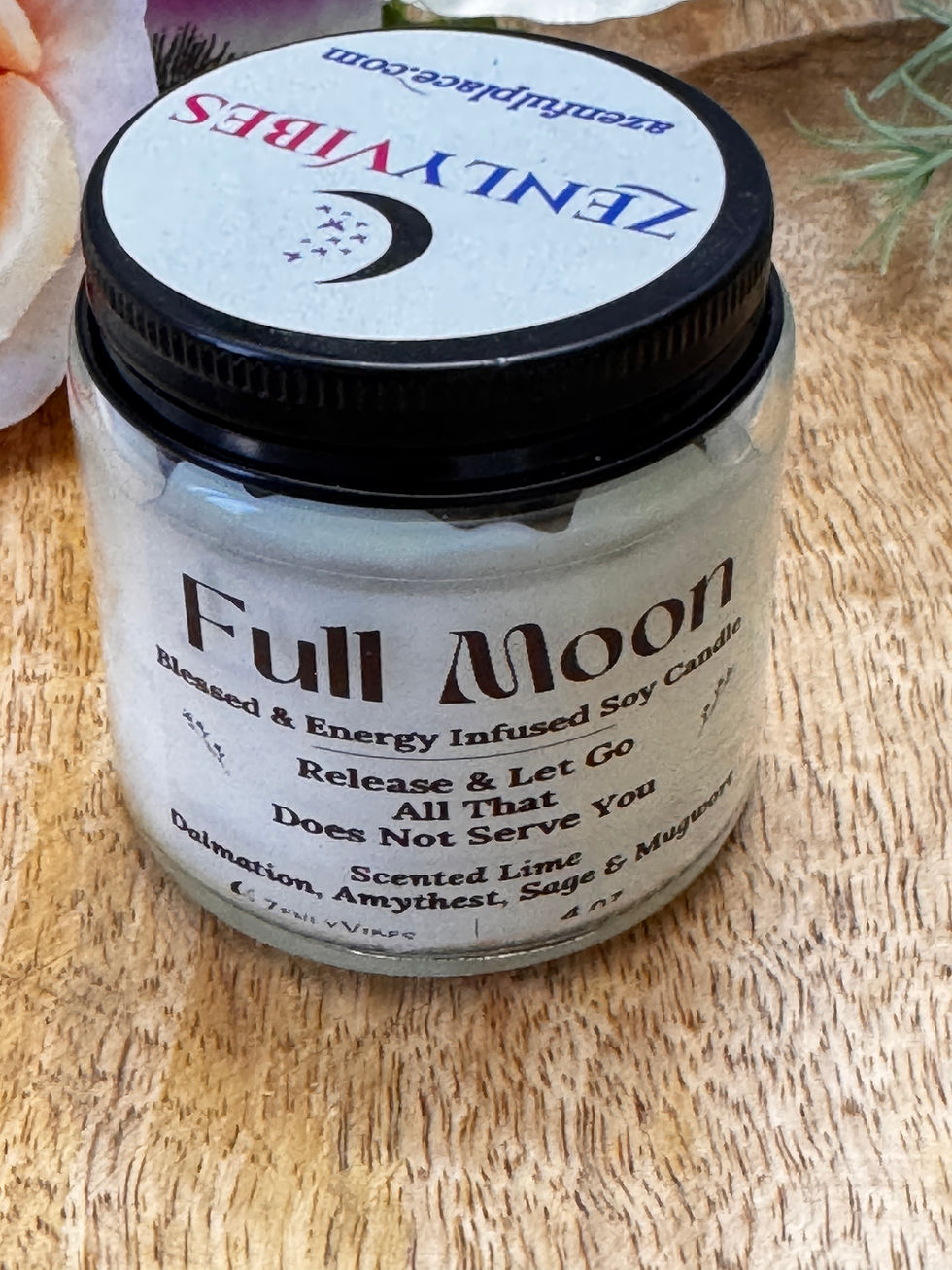 Thumbnail: Full Moon intention candle by Zenly Vibes