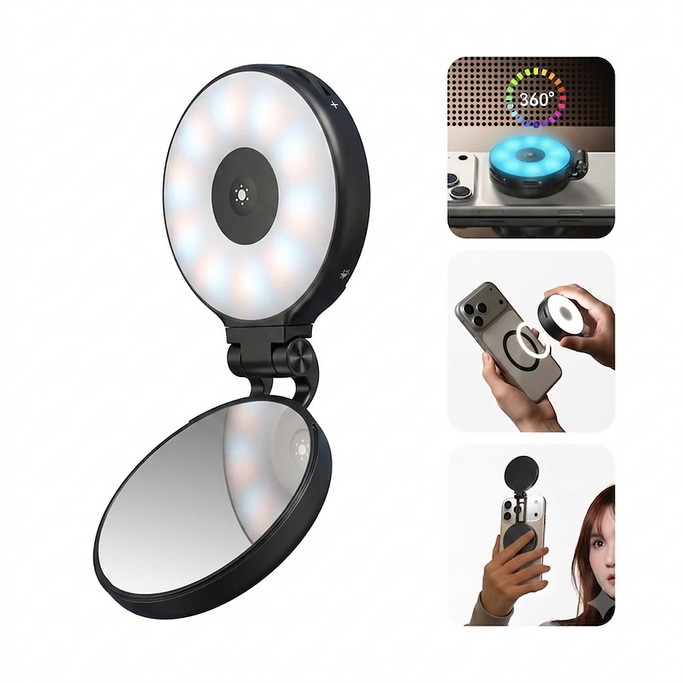 Thumbnail: TELESIN C03 Magnetic Selfie Ring Light Tri Color Lampu Selfie Halo Magsafe