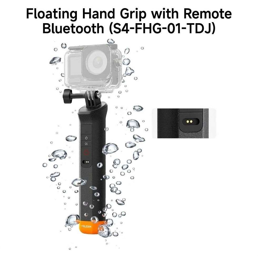 Thumbnail: TELESIN Monopod Floating Selfie Stick Hand Grip / Hand Grip 2.0 Waterproof