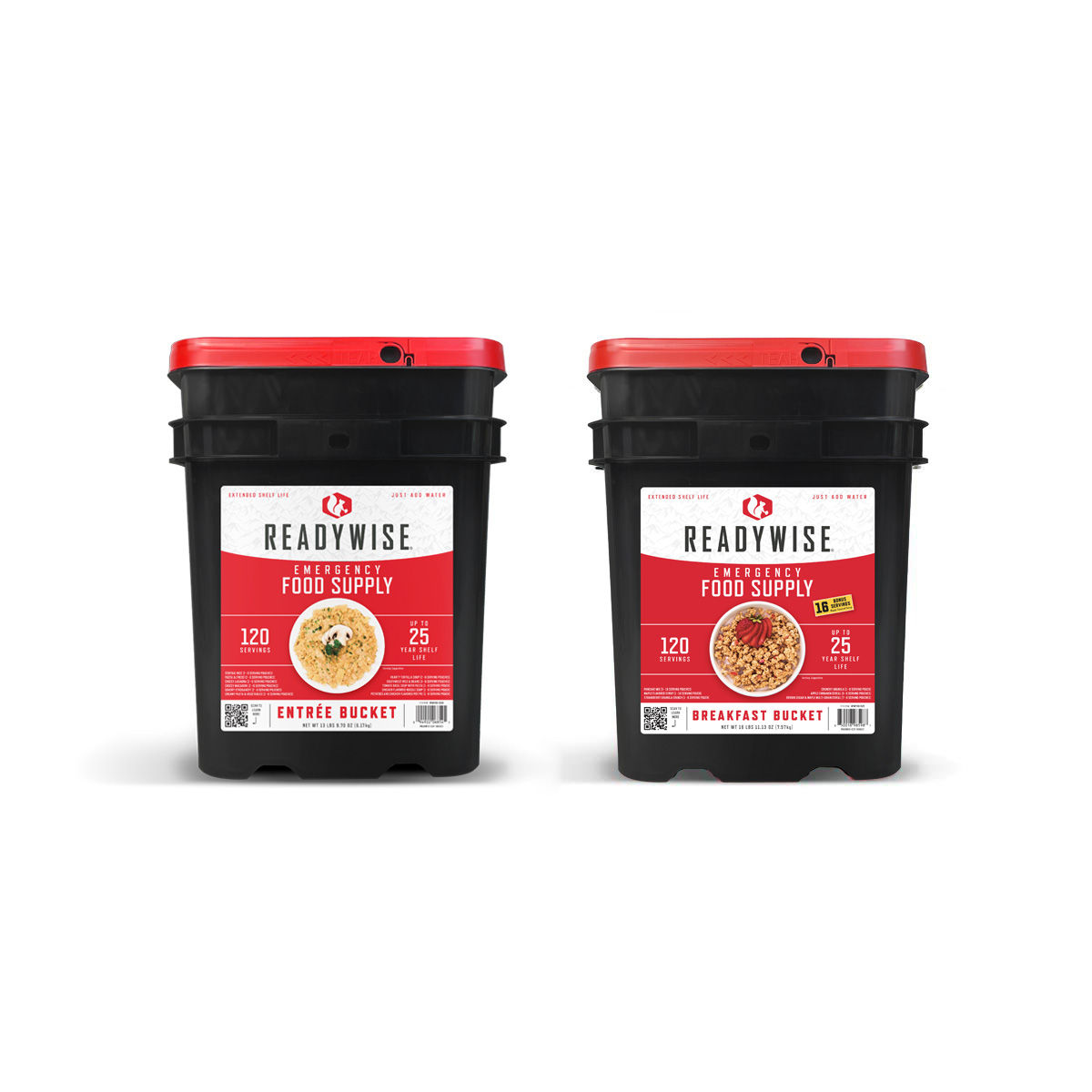 240 Serving Package - 40 lbs - Includes: 1 - 120 Serving Entrée Bucket and 1 - 1