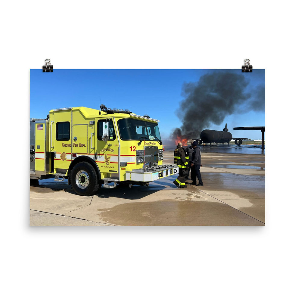 Thumbnail: Chicago O'Hare International Airport E-ONE Fire Truck - Training Print