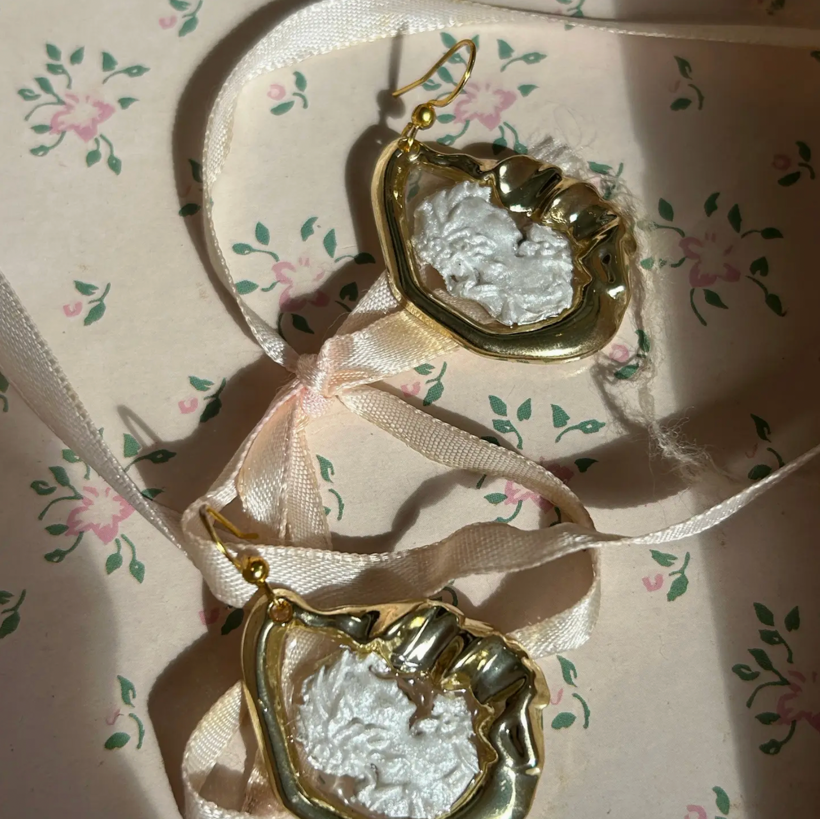 Oyster Cameo Earrings