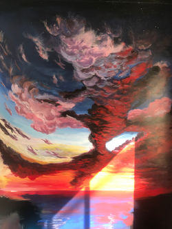 真っ赤な青空　issssshiart イッシーアート