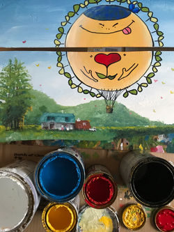 イッシーアート　看板　今日はいい天気だfarm 水性ペンキ　５色のみ