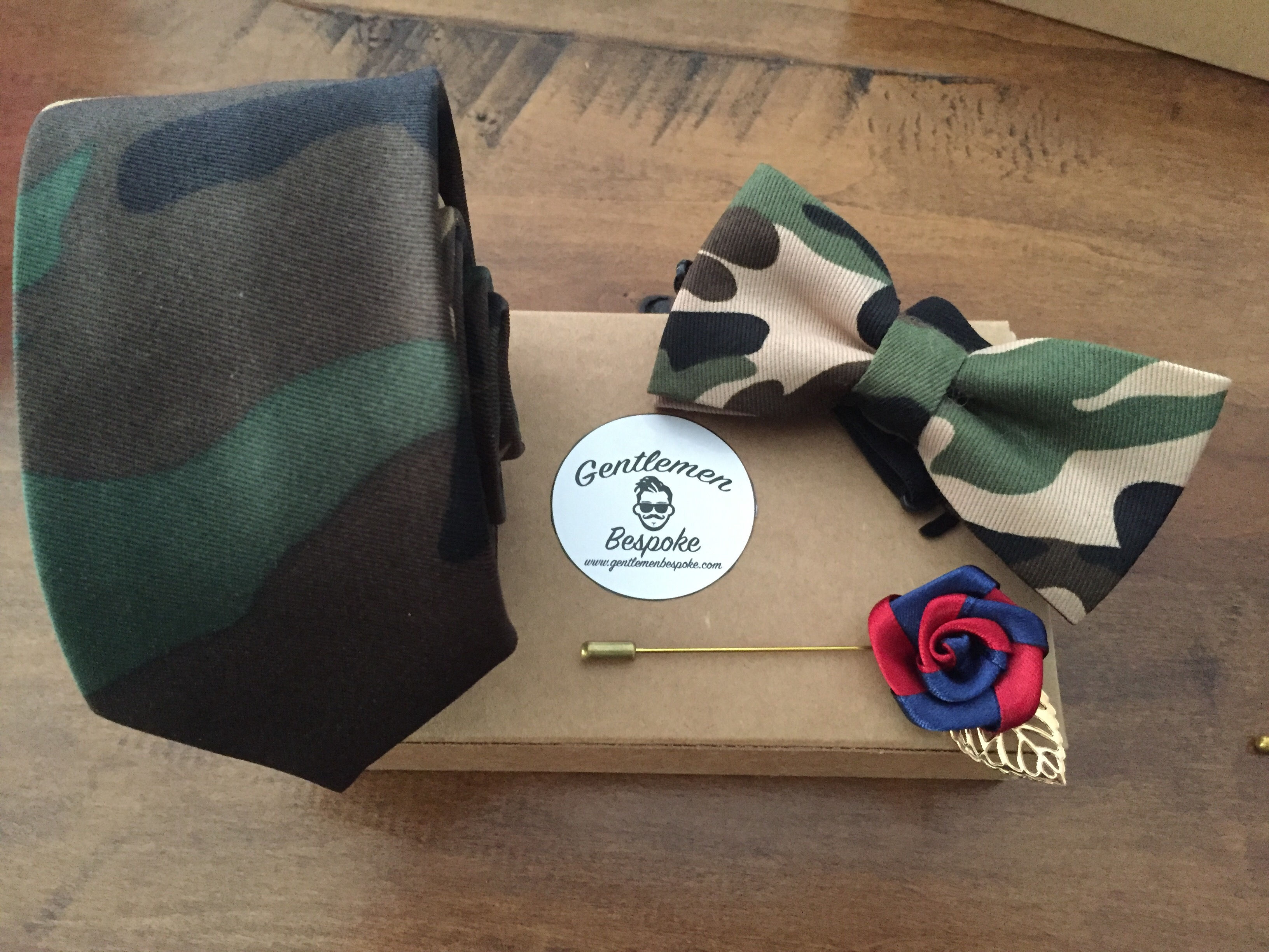 Camo Slim Tie Set