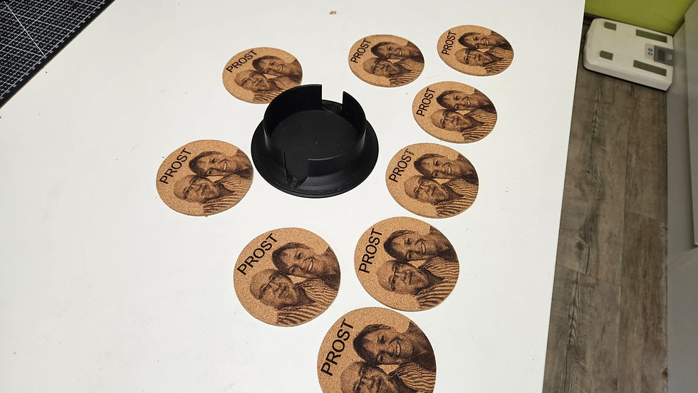 Miniaturbild: Kork-Bierdeckel mit individueller Gravur