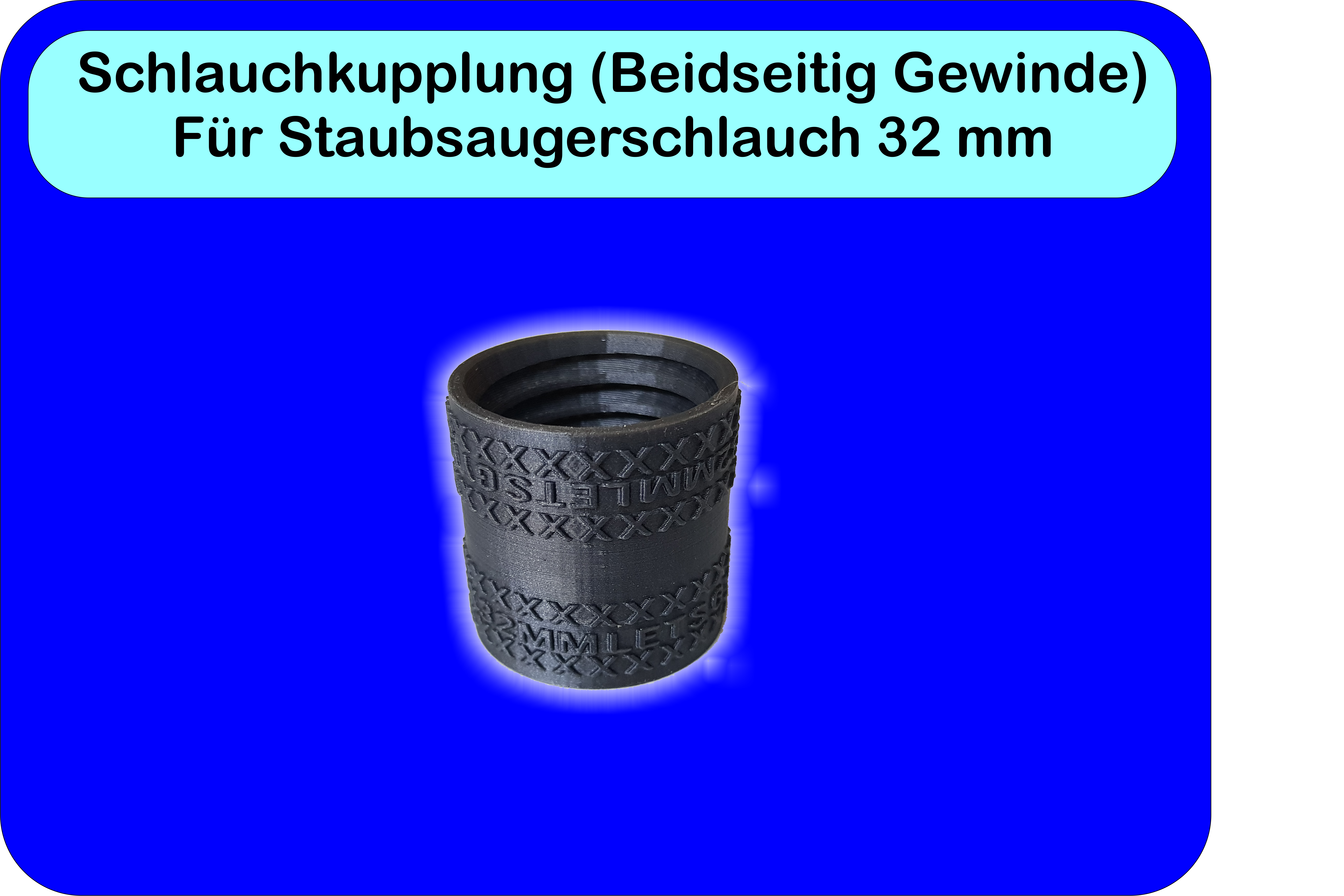 Kupplung für Staubsaugerschlauch 32 mm (Doppelgewinde)