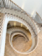 Wide angle view of the newly installed timber staircase inside a prestigious London home