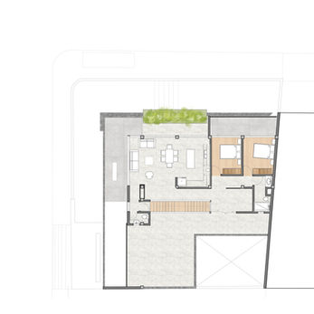 Se ubica en un tradicional barrio residencial, el proyecto resuelve los requerimientos del cliente a la vez que plantea una arquitectura contemporánea que recoge elementos esenciales para la vivienda como el jardín de ingreso, una doble altura que enfatiza la entrada, una buena iluminación mediante ventanas amplias y una razonable distribución de espacios según la necesidad de los miembros de la familia