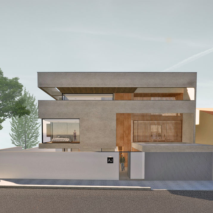 Se ubica en un tradicional barrio residencial, el proyecto resuelve los requerimientos del cliente a la vez que plantea una arquitectura contemporánea que recoge elementos esenciales para la vivienda como el jardín de ingreso, una doble altura que enfatiza la entrada, una buena iluminación mediante ventanas amplias y una razonable distribución de espacios según la necesidad de los miembros de la familia