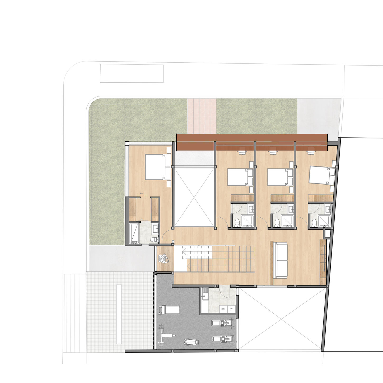 Se ubica en un tradicional barrio residencial, el proyecto resuelve los requerimientos del cliente a la vez que plantea una arquitectura contemporánea que recoge elementos esenciales para la vivienda como el jardín de ingreso, una doble altura que enfatiza la entrada, una buena iluminación mediante ventanas amplias y una razonable distribución de espacios según la necesidad de los miembros de la familia