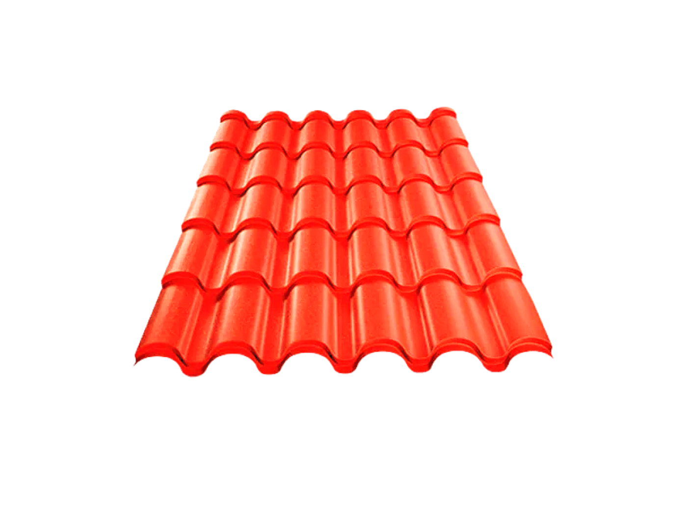 🏡 6.132mm largo Favri Teja color NARANJA  PVC