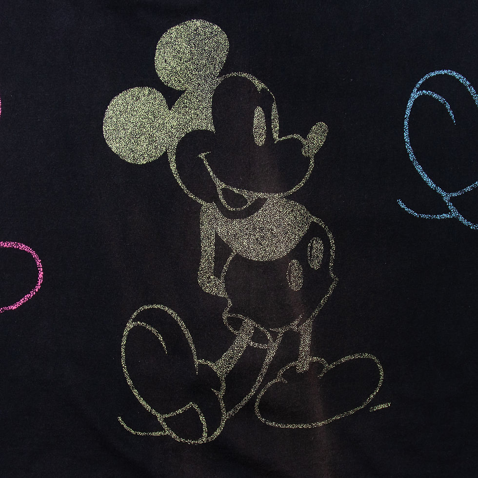 섬네일: L 1980s Neon Mickey Mouse Multi Print T-Shirts L 1980年代 ネオン ミッキーマウス マルチプリント Tシャツ