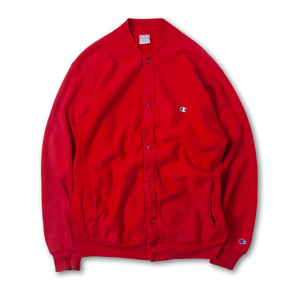 1990s Champion ReverseWeave Snap Cardigan Made in USA Red 1990年代 チャンピオン リバースウィーブ スナップカーディガン アメリカ製 赤
