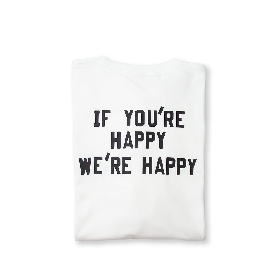 縮圖：IF YOU'RE HAPPY T Shirt 【1980 White-Black】