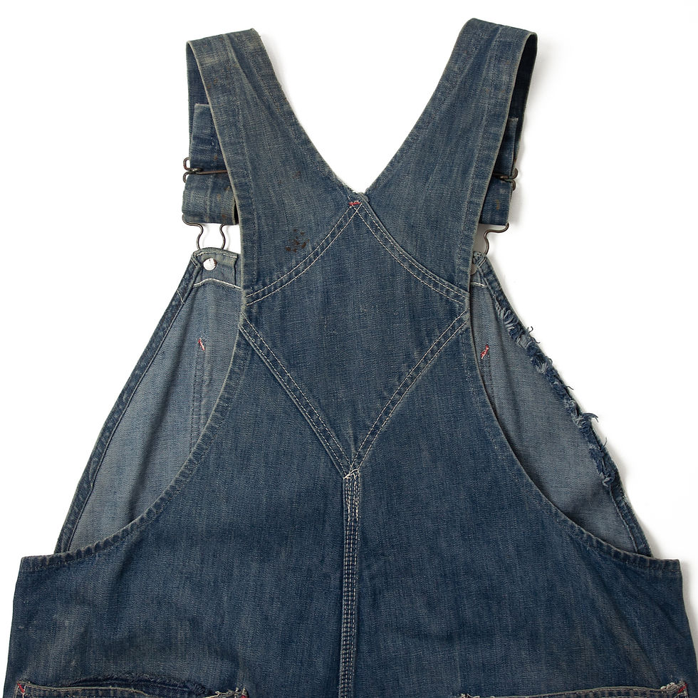 ภาพขนาดย่อ: 1950s VINTAGE POWR HOUSE DENIM OVERALL / 1950年代 ビンテージ パワーハウス デニムオーバーオール